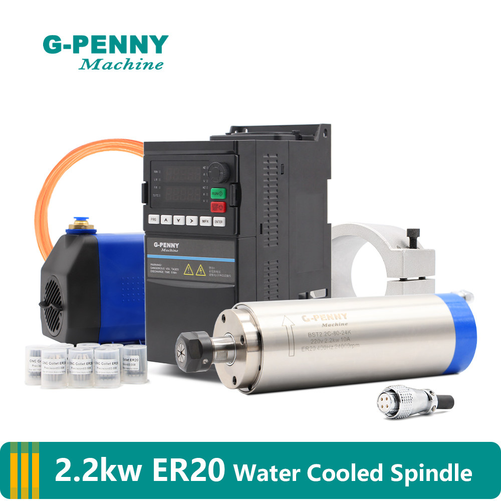 Kit Spindel Berpendingin Air G - 2.2Kw Water Cooled Spindle Kit Vfd ulasan dan harga